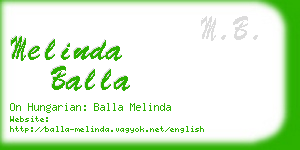 melinda balla business card